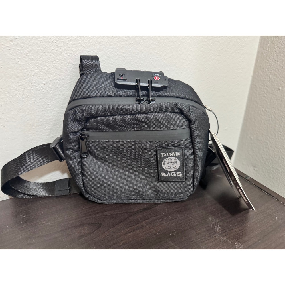 The Operator Locking Chest Bag‎ by Dime Bags-Black-NWT TSA Approved - Picture 2 of 8